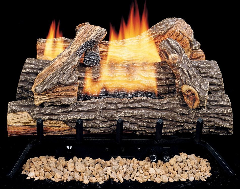 Comfort Flame CCL3018NTA Biltmore Split Oak Vent-Free Concrete Logs, 18-Inch