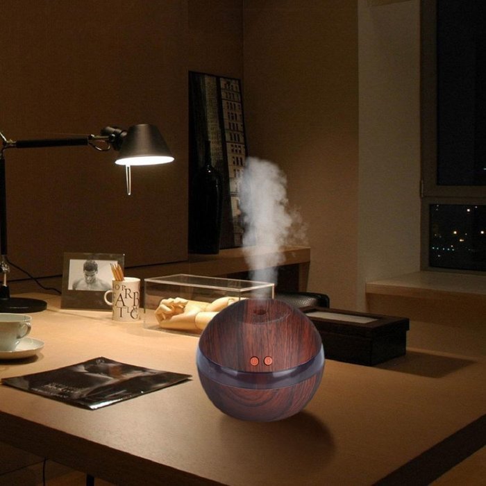 The New Hot LED Humidifier,Highpot USB Mini Air Wood Grain Diffuser Beatles Humidifier Purifier Atomizer (Brown) N10