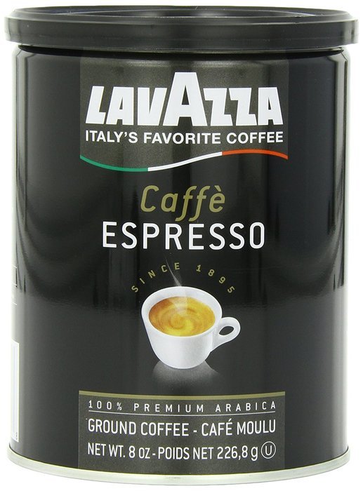 Lavazza Caffe Espresso - Medium Ground Coffee, 8-Ounce Cans (Pack of 4) N3
