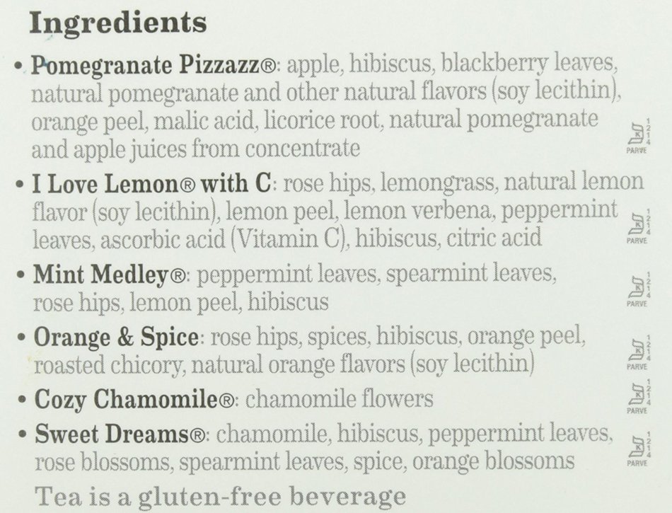 Bigelow Herbal Teas Six Flavor Assortment, 18 bags N6