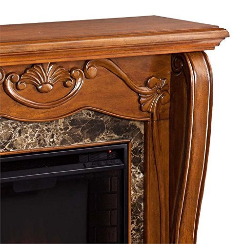 Southern Enterprises Cardona Infrared Electric Fireplace in Walnut N5