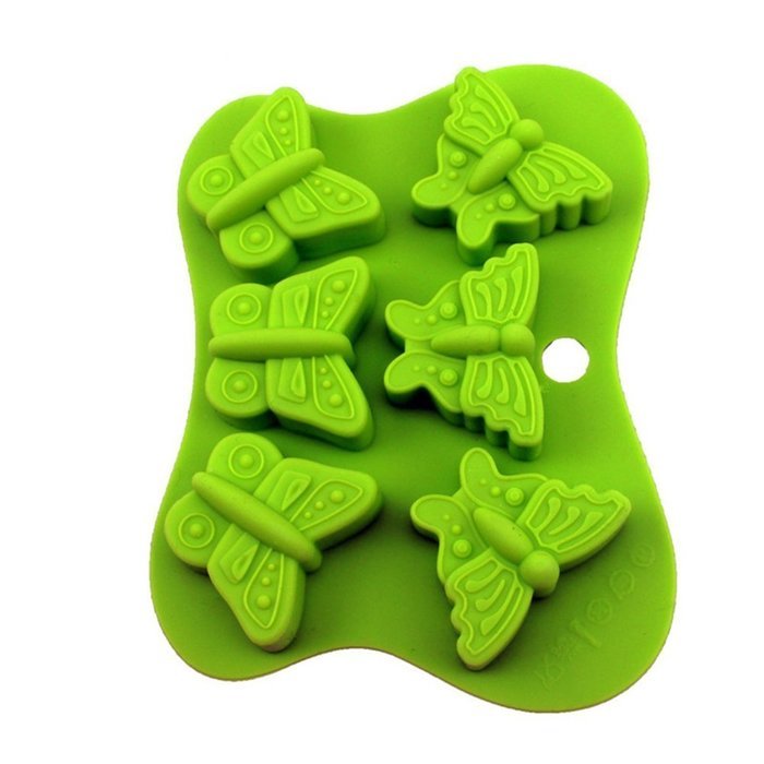 Fondant Molds,6 Butterfly Silicone Cake Baking Mold Non-stick Flower & Butterfly Silicone Baking Mold for Cake...