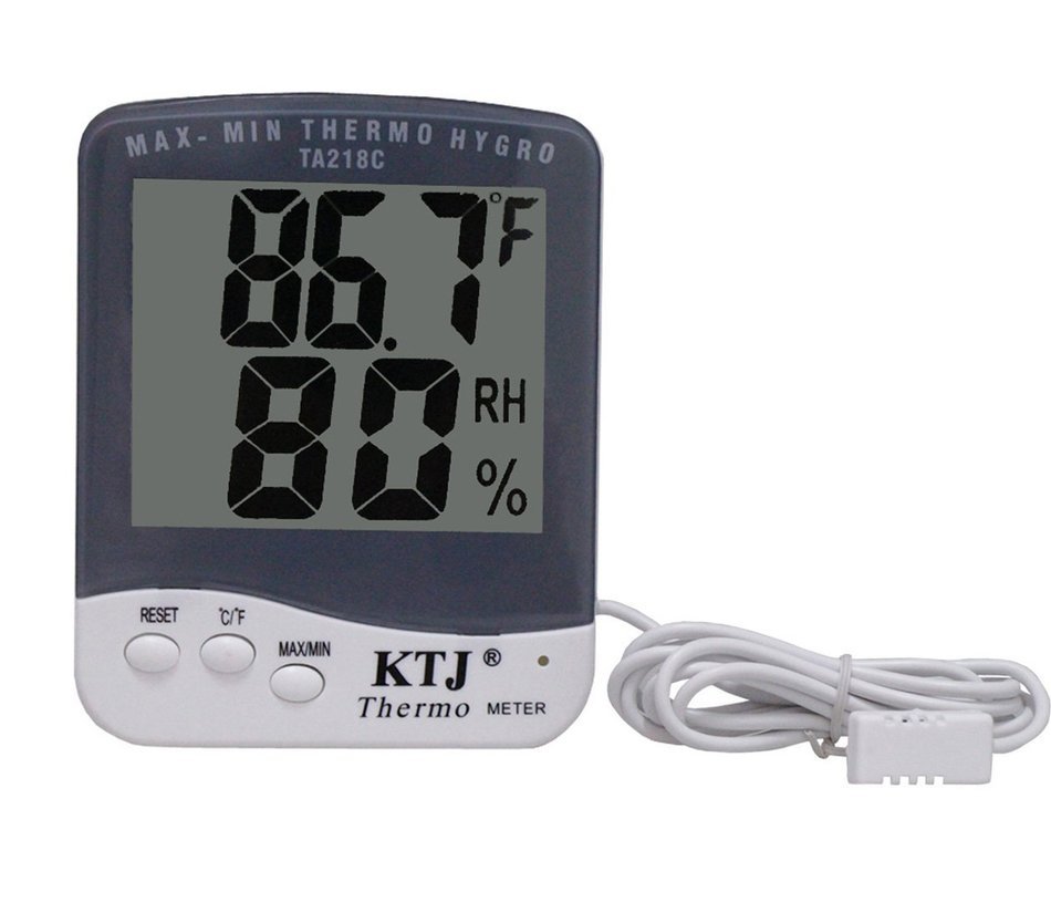 BonyTek Thermometer Hygrometer, LCD Display 2 In 1 Digital Outdoor Max-Min Temperature and Humidity Meter with... N2