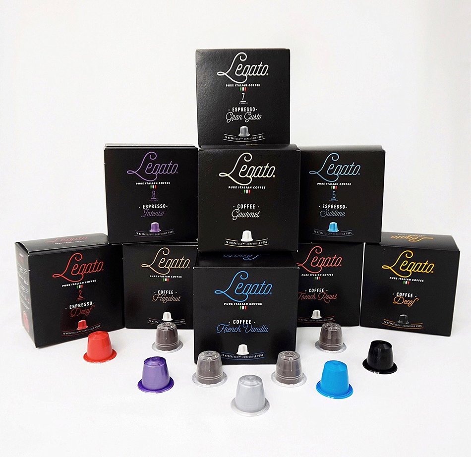 Legato Coffee & Espresso 90 Capsule Sampler Box - Nespresso Compatible ($0.39/capsule) N3