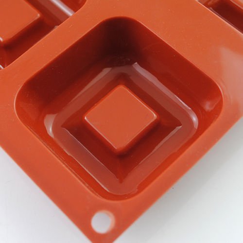 New Vermilion 8-Cavity Silicone Cake Chocolate Soap Mould Tool Candy Cookies Baking Mold Tray N14