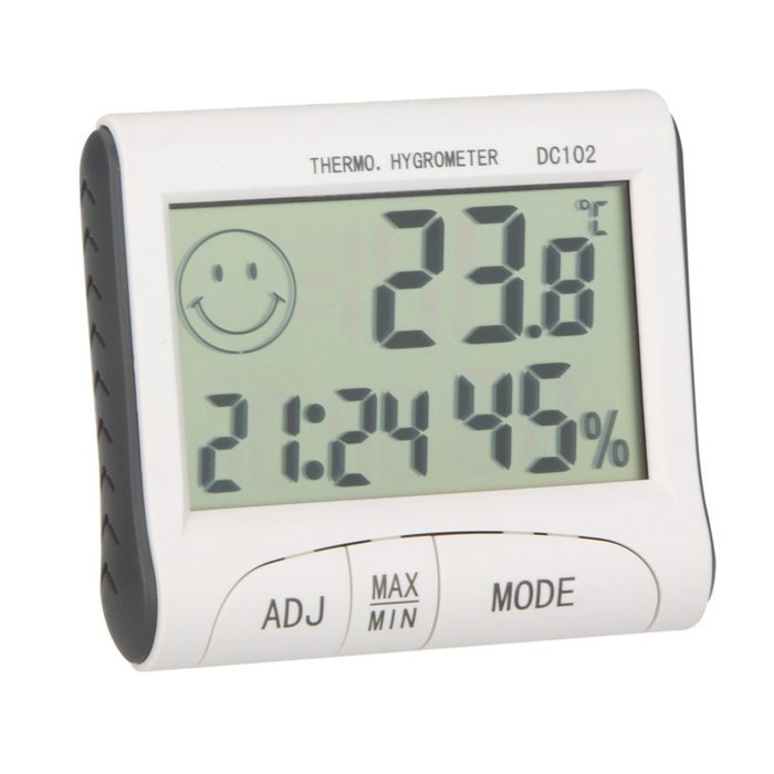 KKmoon LCD Digital Thermometer Hygrometer Temperature Humidity Meter Clock With Magnetic N3