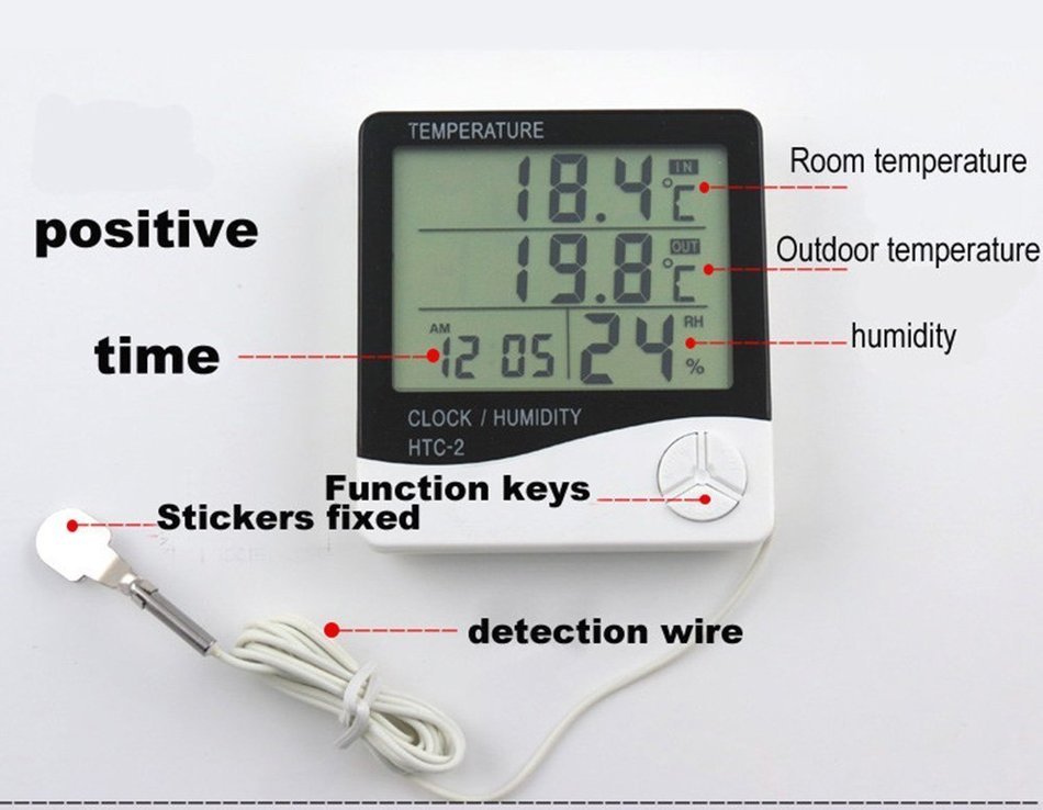 Bleiou Electronic Temperature Hygrometer Digital LCD Thermometer Humidity Meter Weather Station Indoor Outdoor...