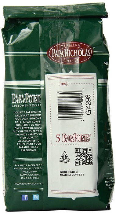 PapaNicholas Coffee Whole Bean Coffee, Italian Espresso, 10 Ounce N8