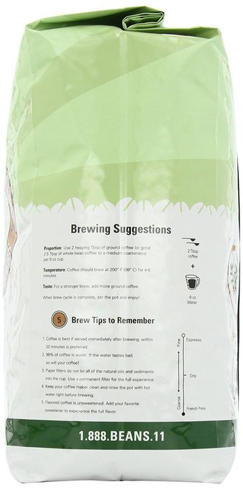 Dark Brazilian Santos, Whole Bean Coffee, 5 Pound Bag N17