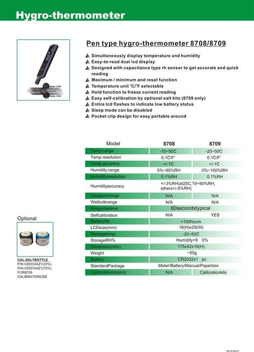 AZ 8708 Portable Mini Pen Type Indoor Industrial LCD Digital Temperature Hygrometer N2