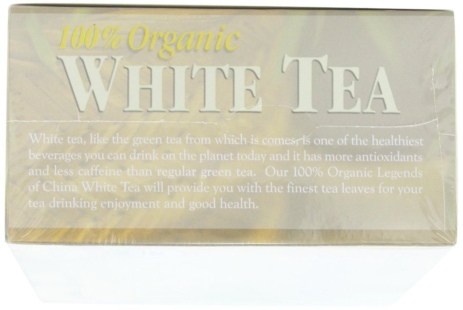 Uncle Lee's Tea Organic White Tea, Tea Bags, 100-Count Boxes (Pack of 4) N4