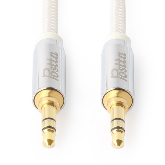 Postta 3.5MM Braided Stereo Audio cable(6 Feet)Dual-shielding Male to Male AUX Cable for car stereos,Smartphones... N10