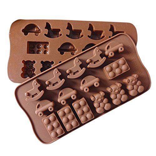 Small Horse Car Silicone Cake Mold Pan 8.2"x4.1"x0.59" Color At Random