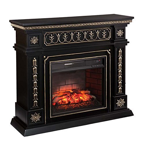 Southern Enterprises Donovan Infrared Electric Fireplace in Black N2