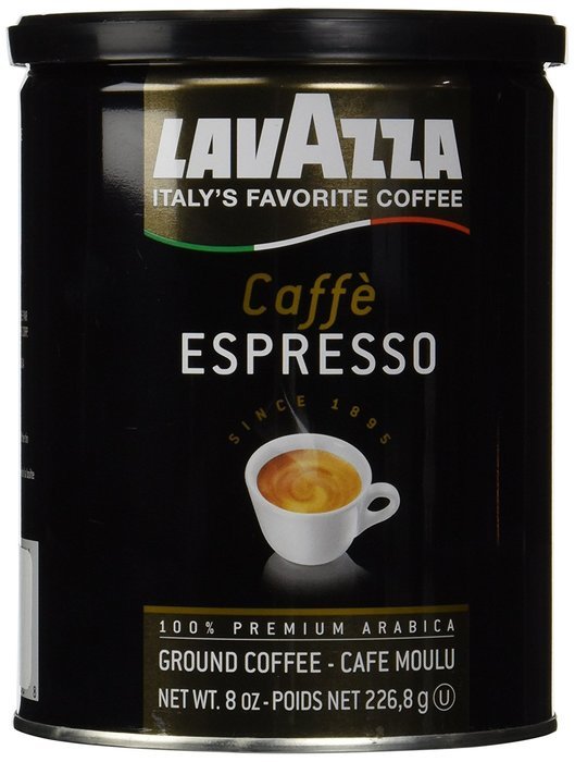 Lavazza Caffe Espresso - Medium Ground Coffee, 8-Ounce Cans (Pack of 4) N8