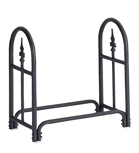 Small Heavy-Duty Steel Woodrack with Finial Design
