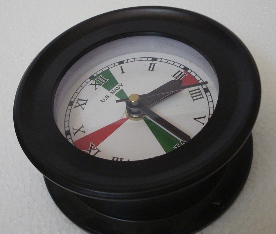 U.S. Navy Marine RADIO ROOM wall Clock - 100% SATISFACTION - ROMAN Letters - Marine / Nautical / Boat / Maritime
