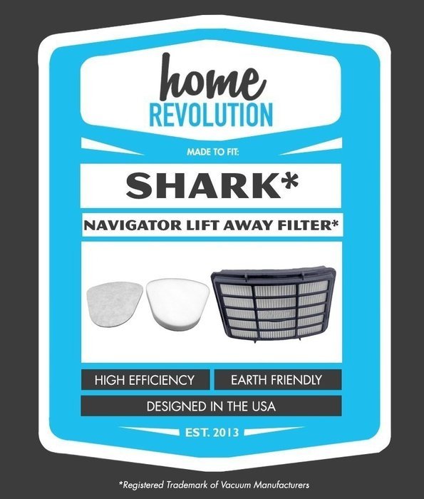 SHARK NAVIGATOR LIFT-AWAY HEPA, FOAM & FELT HOME REVOLUTION REPLACEMENT FILTERS, PART # XHF350, XFF350 N2