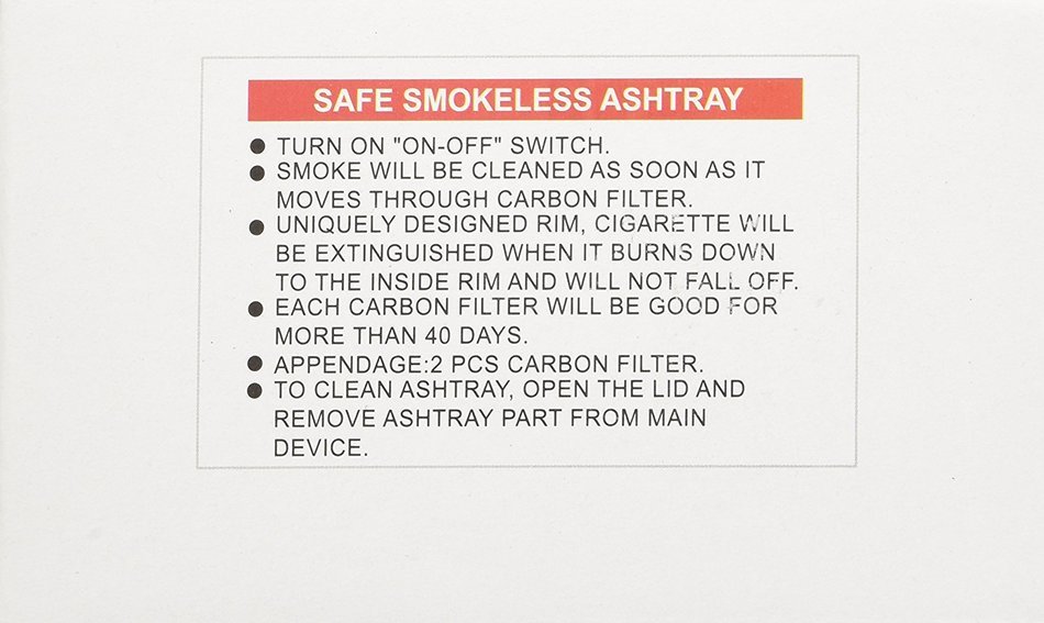 World's Best Smokeless Ashtray