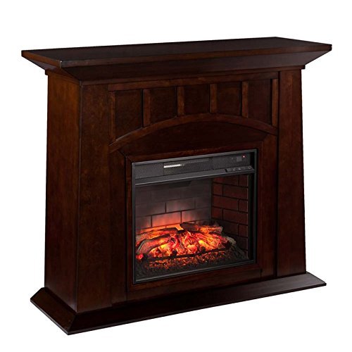Southern Enterprises Lowery Infrared Electric Fireplace in Espresso N2
