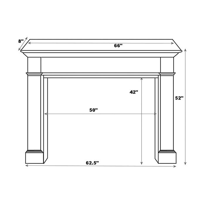 Pearl Mantels Williamsburg Wood Fireplace Mantel Surround N3