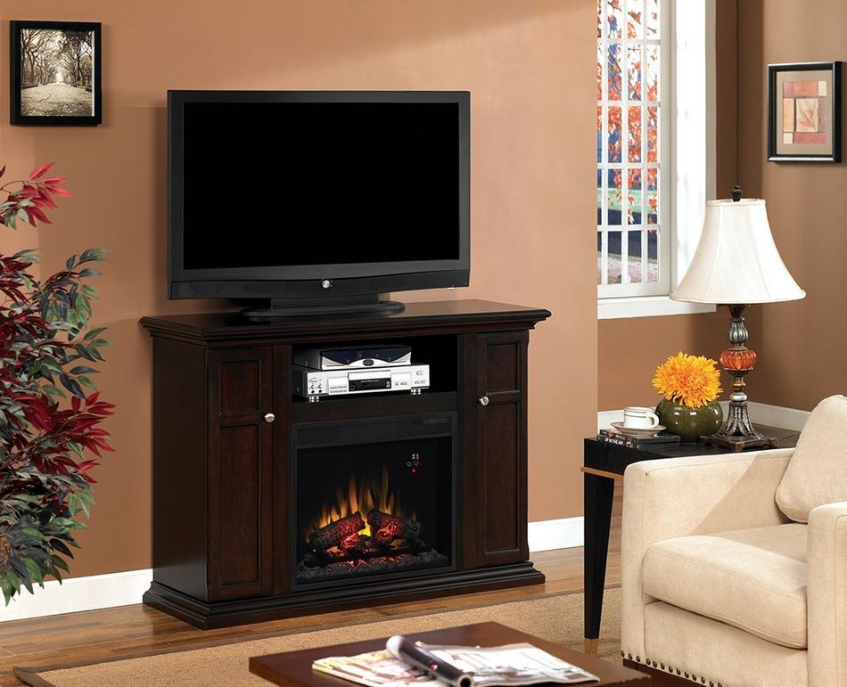 ClassicFlame 23DE379-E451 23" Wall or Corner TV Stand for TVs up to 50" (Electric Fireplace Insert sold separately) N2