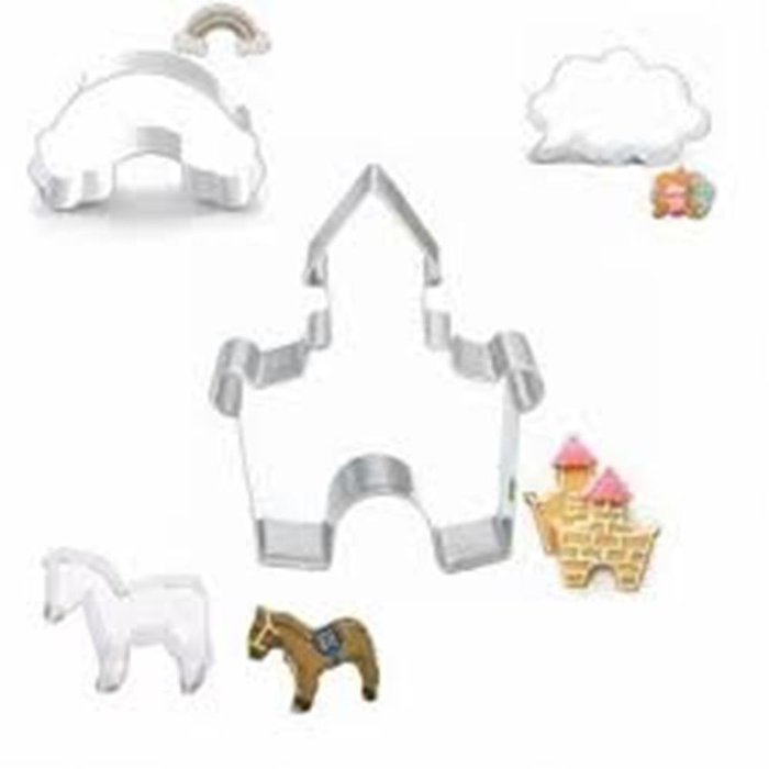 Cake & Cookie Cutters 4Pcs Castle Stainless Steel Cookie Cutter Mold Biscuit Fondant Cutter Cake Decorating Tool