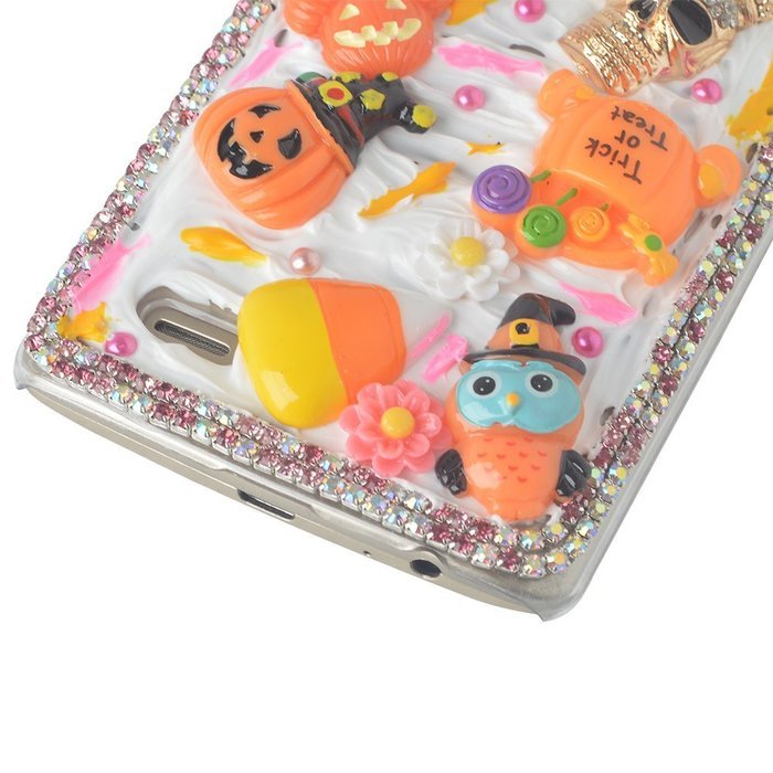 Spritech(TM) 3D Handmade Crystal Phone Case for LG G Stylo LS770,Helloween Style Monster Pumpkin Design Smartphone...