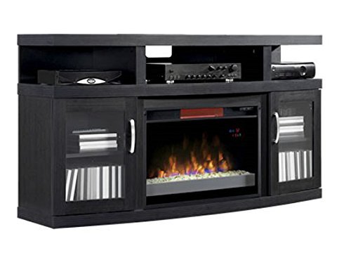 ClassicFlame 26MM5508-NB04 Cantilever TV Stand for TVs up to 65", Embossing Oak (Electric Fireplace Insert sold...