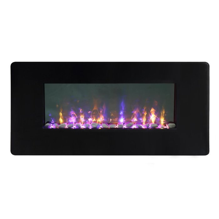 Firefly 16in-42-109C Wi-Fi Smart LED Wall Mounted Electric Fireplace with Bluetooth Speaker, Black, Extra Wide... N7
