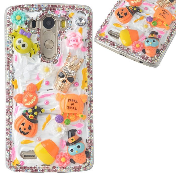 Spritech(TM) 3D Handmade Crystal Phone Case for LG G Stylo LS770,Helloween Style Monster Pumpkin Design Smartphone... N2