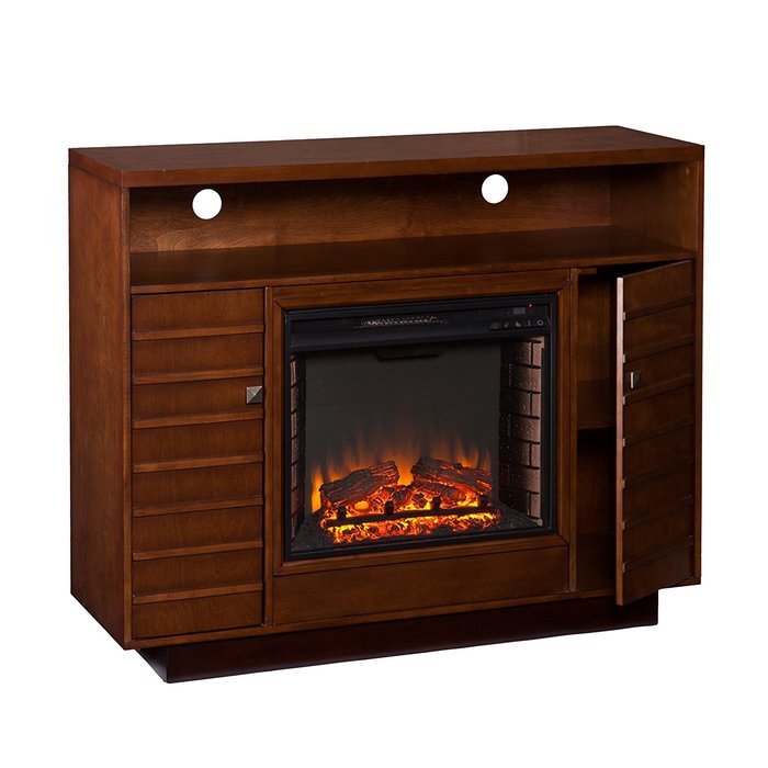 Southern Enterprises Inverness Media Electric Fireplace, Dark Tobacco/Espresso N3