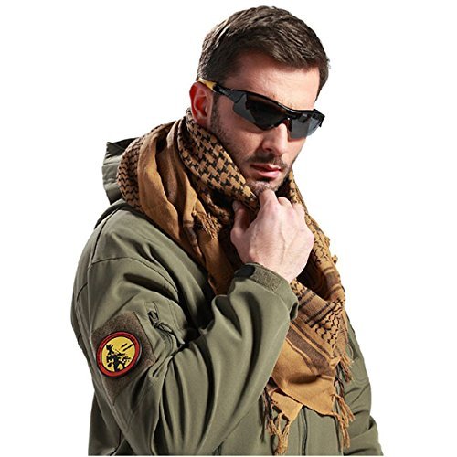 Winter Military Windproof Scarf Muslim Hijab Shemagh Tactical Desert Arabic Keffiyeh Scarf 100% Cotton Thickened...