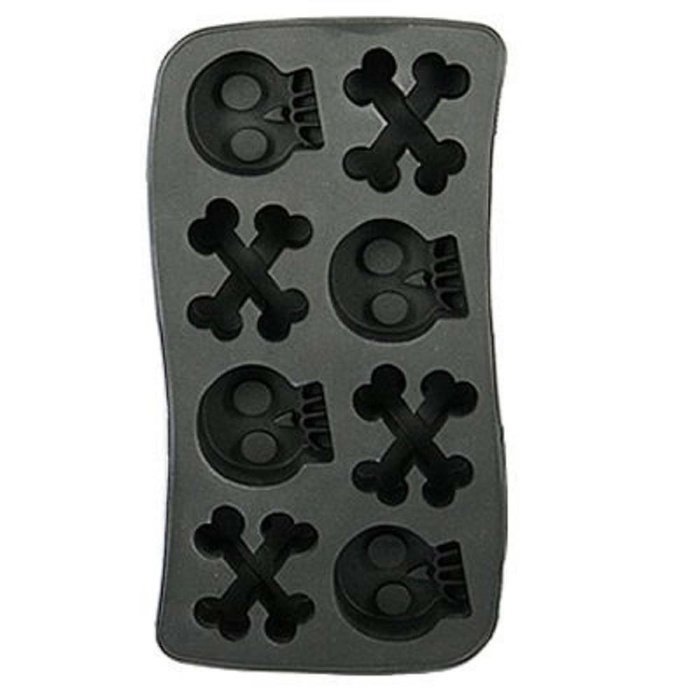 Beyondtek Halloween Skull Ice Mold ice sculpture molds Silicone mold (black) N5