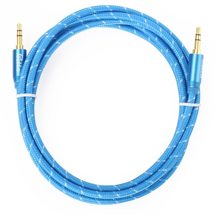 Postta 3.5MM Braided Stereo Audio cable(6 Feet)Dual-shielding Male to Male AUX Cable for car stereos,Smartphones... N12