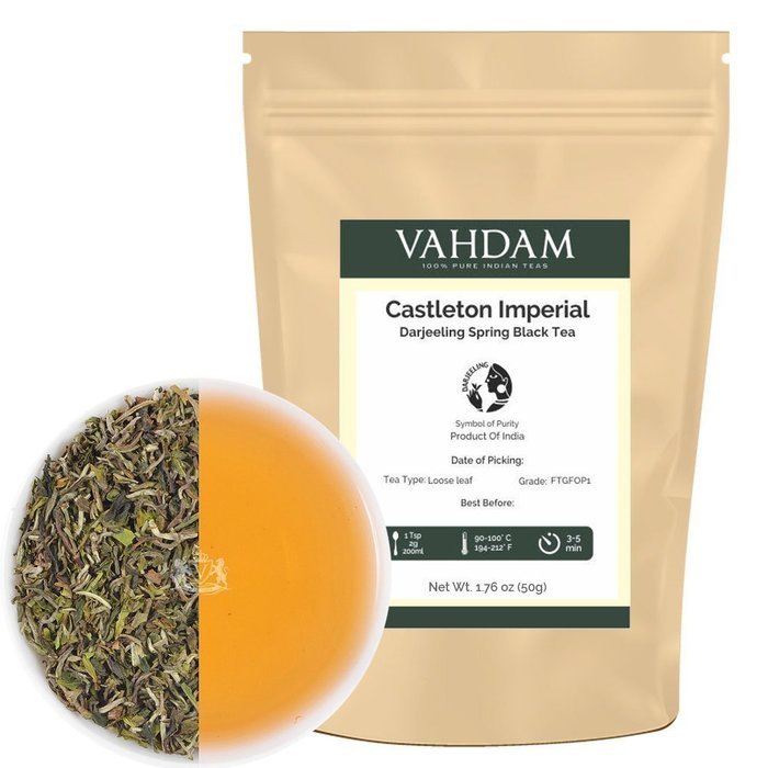 2016 Fresh First Flush Darjeeling Tea From the Iconic Castleton Tea Estate - Flowery, Aromatic & Delicious,100%... N8