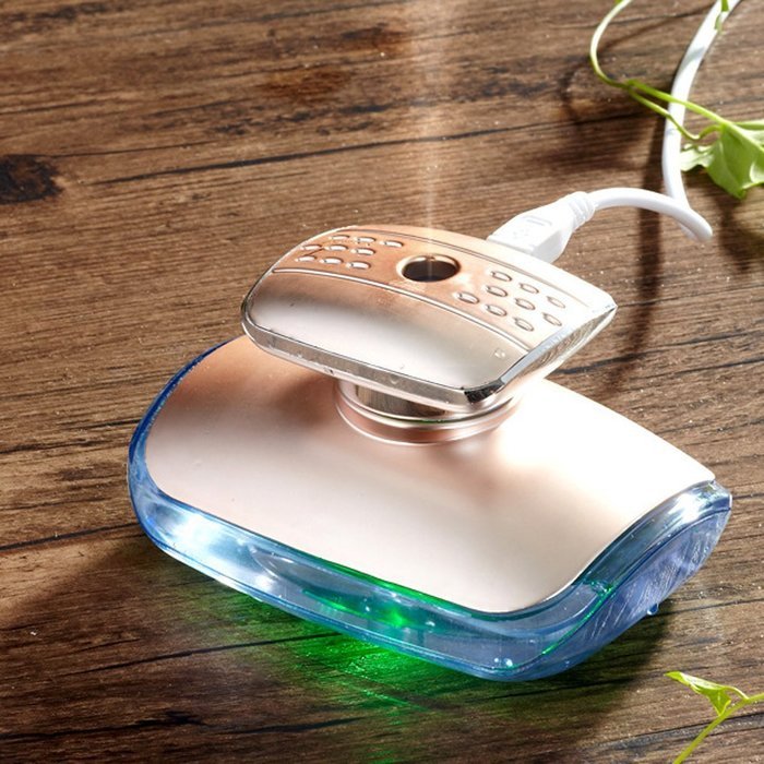 Office usb humidifier Hyun savory bottle type humidifier Automotive humidifier (Light pink)