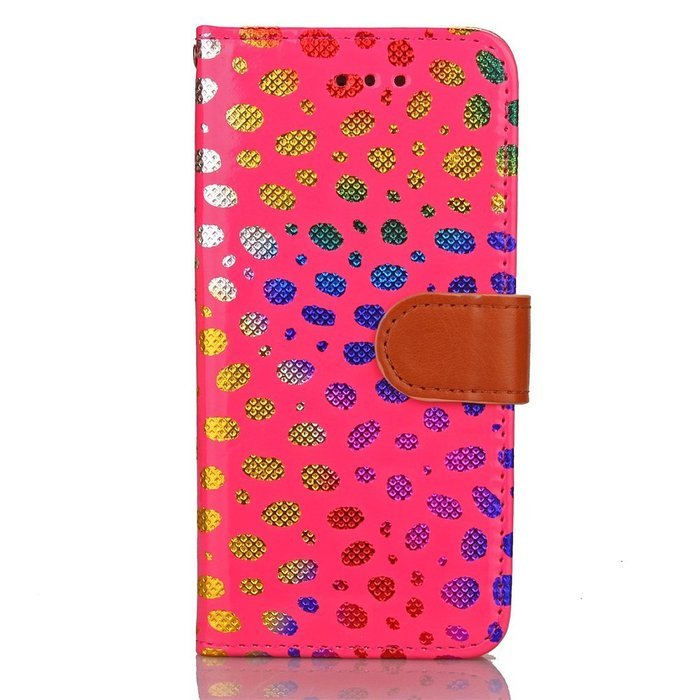 Iphone 7 Plus Wallet Shell Case,Yaheeda[Credit Card Slot] Colorful Shiny Sparkle Polka Dolt Pattern Gold Gilding... N21