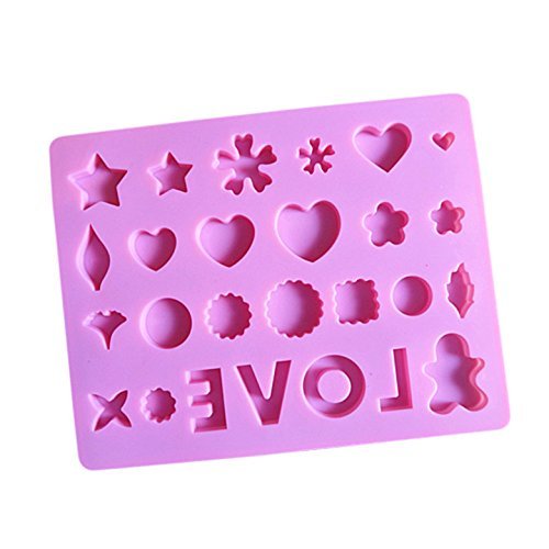 LOVE Letter Heart Silicone Cake Mold Pan 10"x7.8"x0.39" Color At Random N2