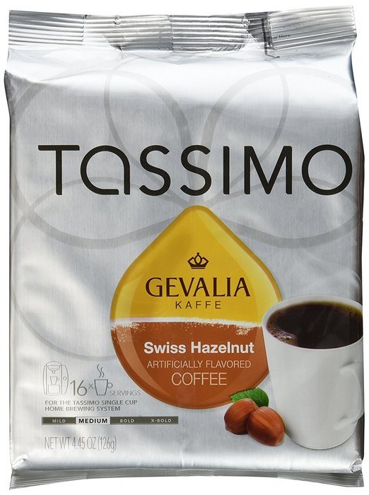 Tassimo Gevalia Swiss Hazelnut T-Discs, 4.5 oz, 16 ct