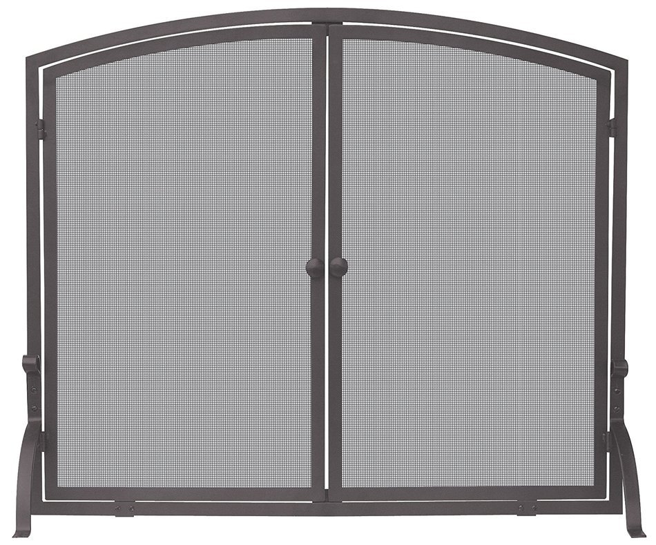 Uniflame, S-1632, Single Panel Bronze Finish Screen with Doors