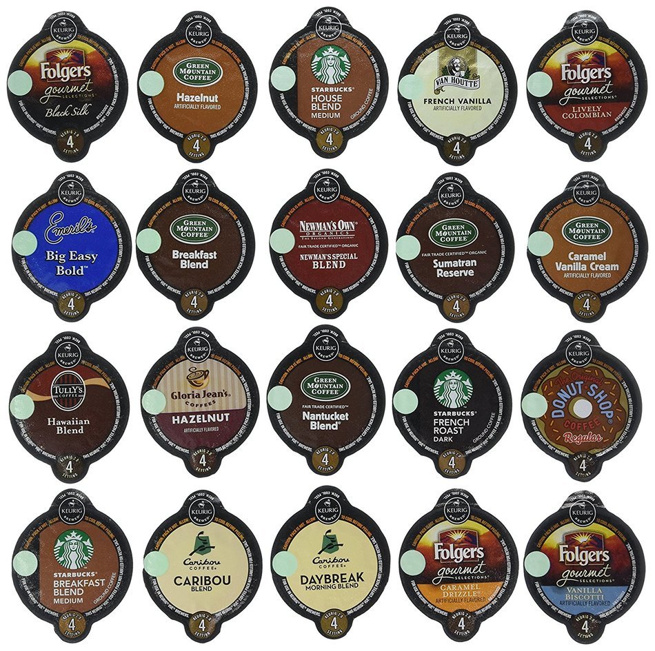 20-count VUE Pack for Keurig VUE Brewers ALL Coffee Variety Pack Featuring Starbucks, Green Mountain, Coffee People...