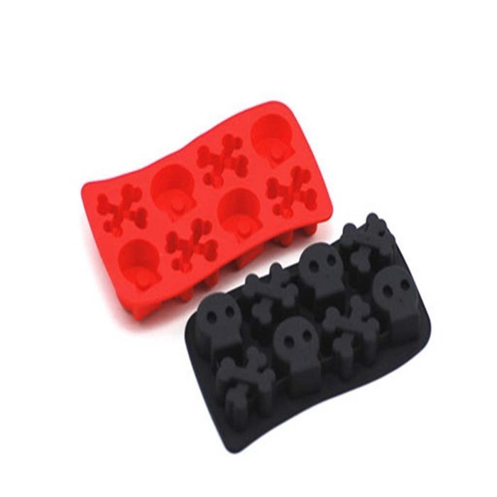 Beyondtek Halloween Skull Ice Mold ice sculpture molds Silicone mold (black) N6