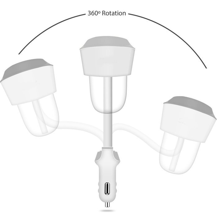 Car Humidifier,2 USB Ports Aroma Humidifier, Power Protection Car Air Purifier ,Car Charger. N9