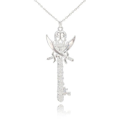 Newfashioned Unisex Cool Silver Pirate Skull Key Pendant Jewelry Hot Sale