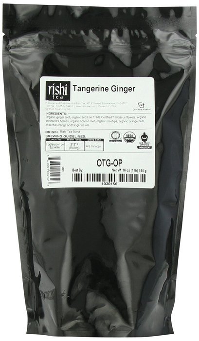 Rishi Tea Organic, Tangerine Ginger, 1-Pound