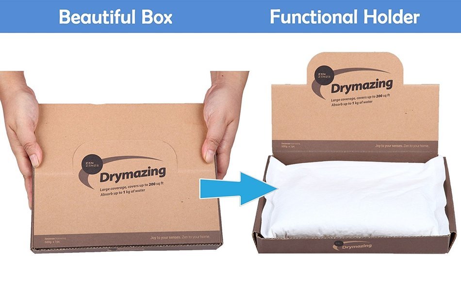 SALE Moisture Absorber, Odorless, Rid of Damp Air, Dehumidifying Bag 18oz absorbs 36oz Water. Perfect for Automobile... N3