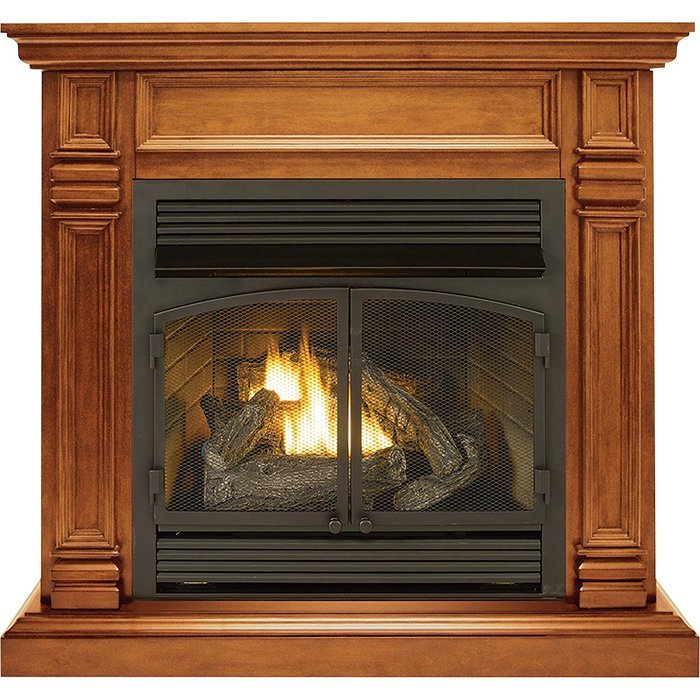 ProCom Dual Fuel Vent-Free Fireplace - 32,000 BTU, Apple Spice Finish, Model FBD400RT-A-AS