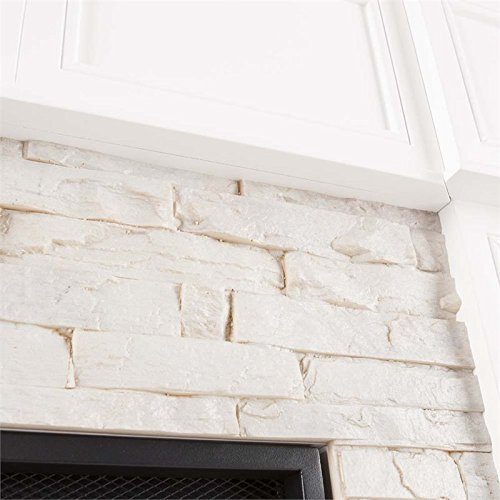 Southern Enterprises Merrimack Corner Electric Fireplace in White N3