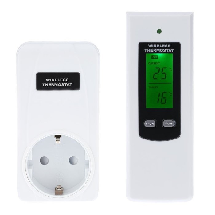Hense Mini Digital Wireless Remote Control Plug In Thermostat Hydroponic Temperature Indoor Humidity MeterHT21...